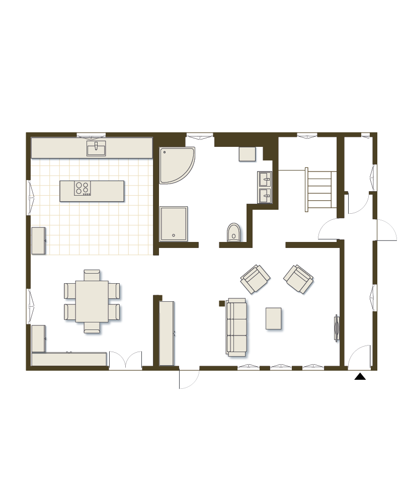 Chalet La Tine - niv Rez-de-chaussée